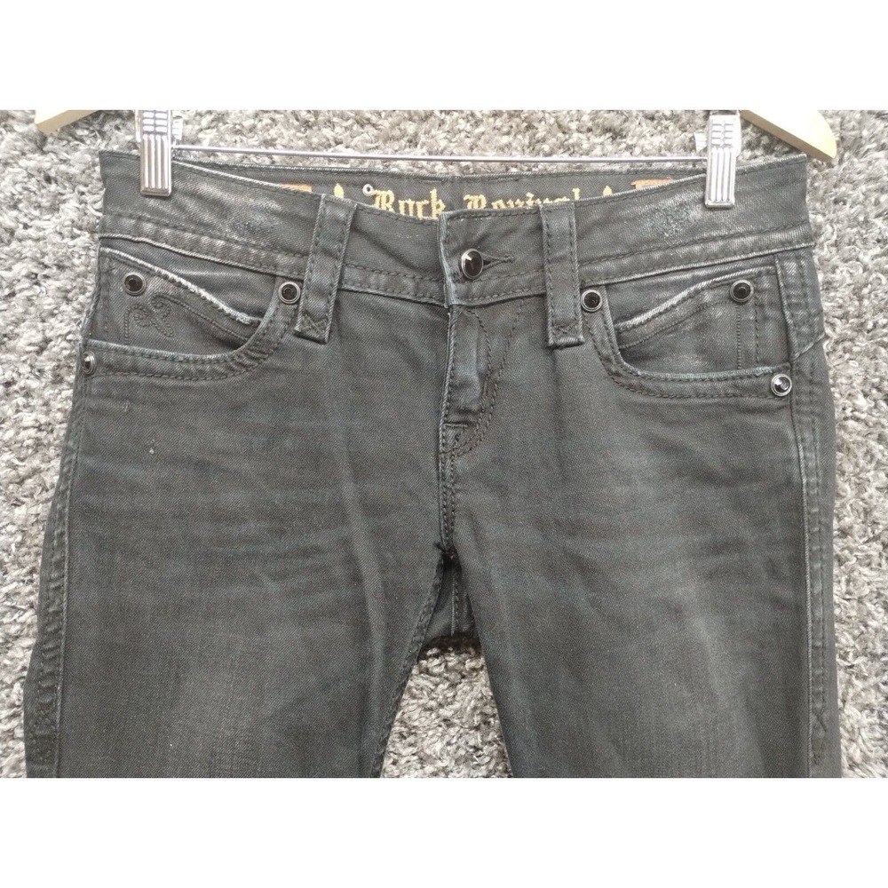 Rock Revival Jeans Women 28x32 Amy Skinny Black Stretch Denim Pants